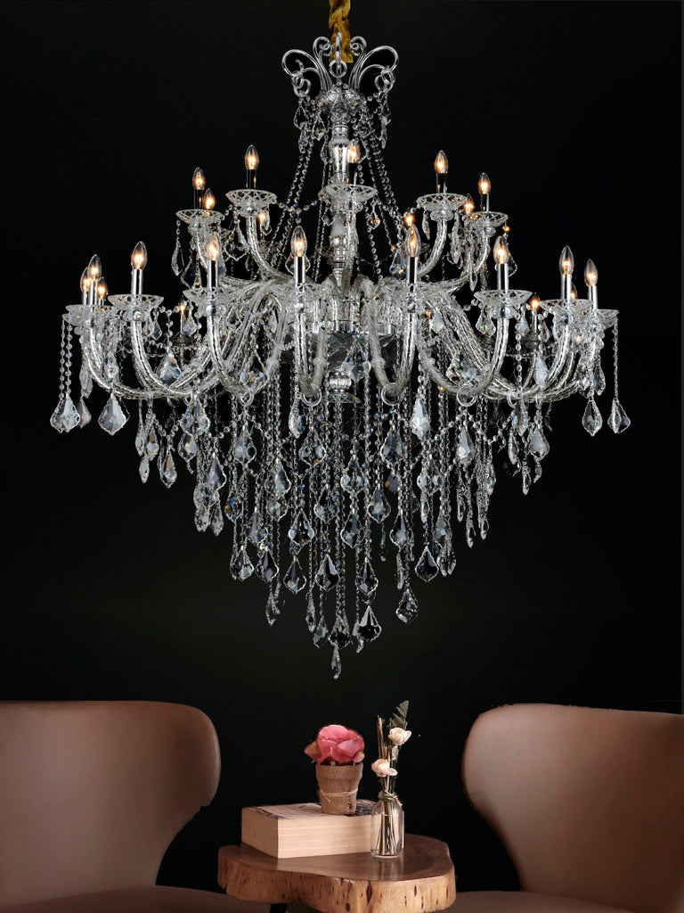 Cynthia 20+10 Lamp | Buy Crystal Chandelier Online in India | Jainsons Emporio Lights