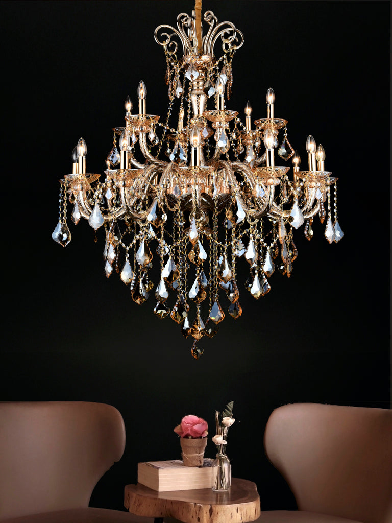Elara 12+6 Lamp | Buy Crystal Chandelier Online in India | Jainsons Emporio Lights