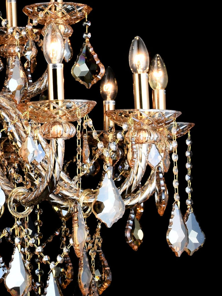 Elara 12+6 Lamp | Buy Crystal Chandelier Online in India | Jainsons Emporio Lights