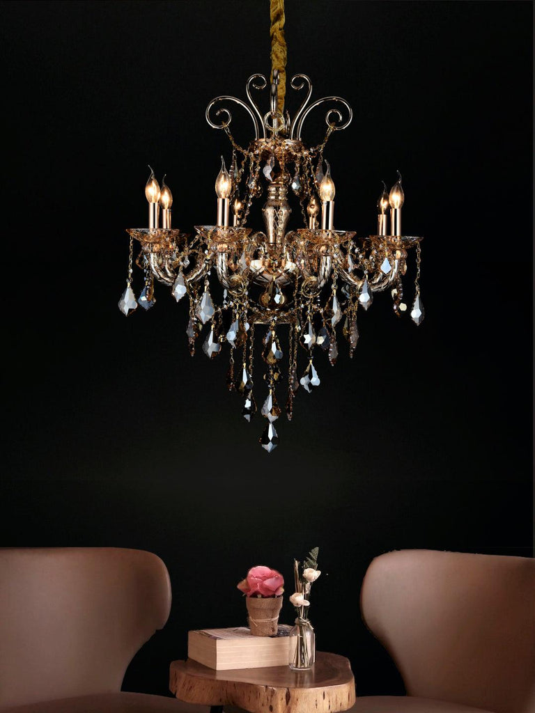 Elara 8-Lamp | Buy Crystal Chandelier Online in India | Jainsons Emporio Lights