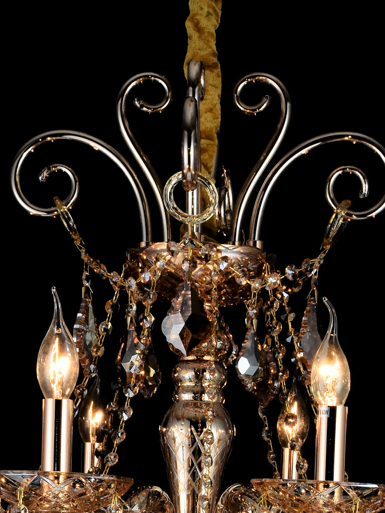 Elara 8-Lamp | Buy Crystal Chandelier Online in India | Jainsons Emporio Lights