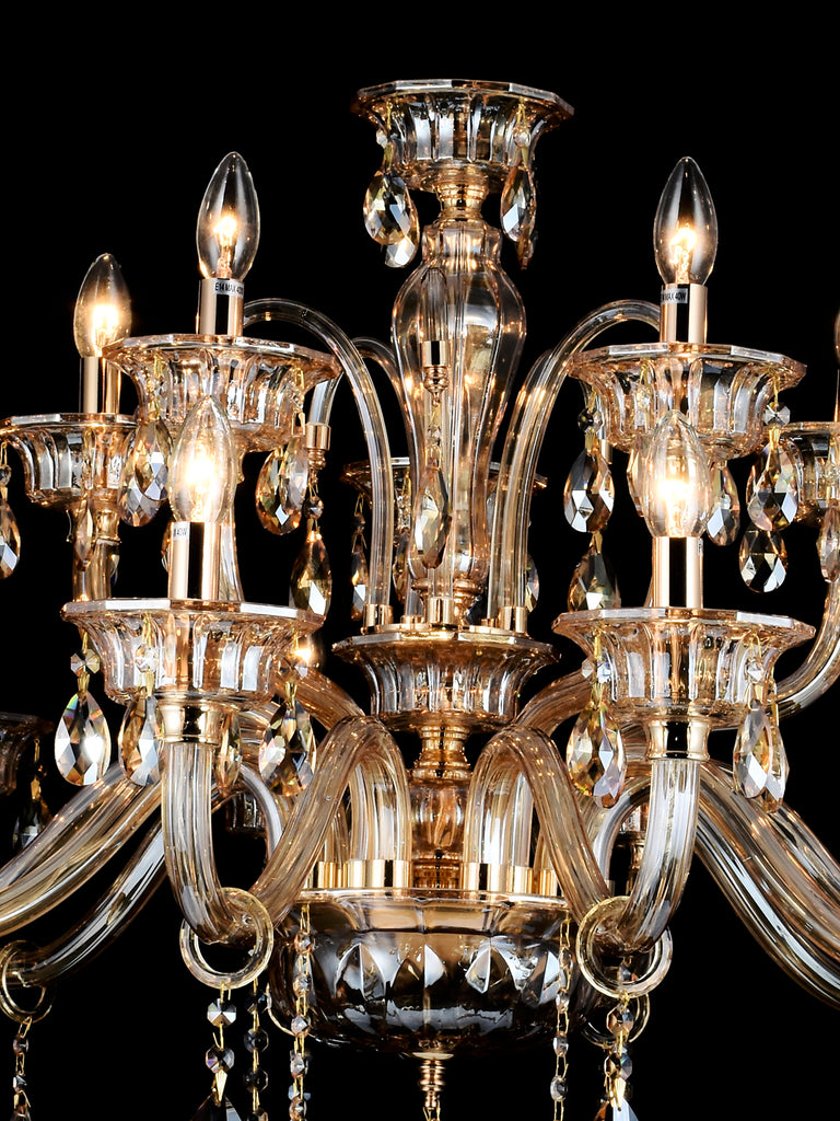 Hilary 10+5-Lamp | Buy Crystal Chandelier Online in India | Jainsons Emporio Lights